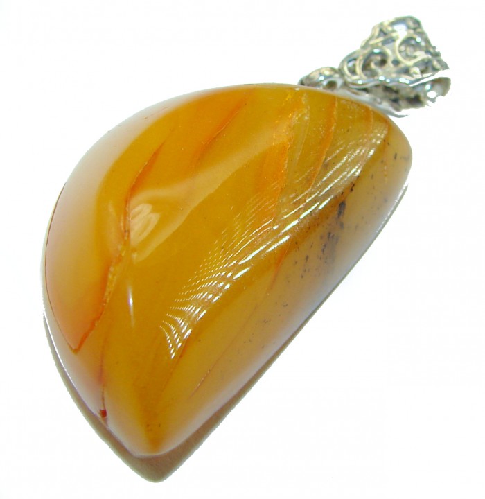 Real Beauty authentic Baltic Amber .925 Sterling Silver handcrafted pendant - photo 2
