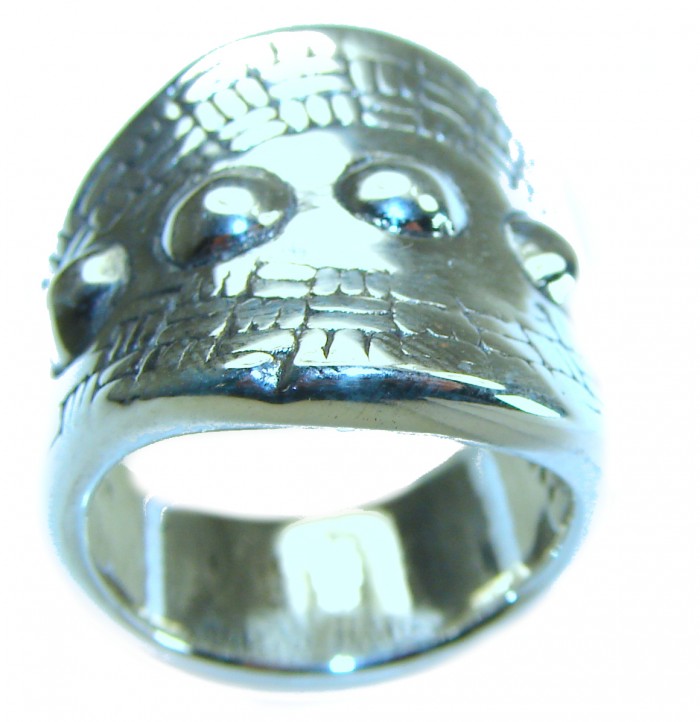 Large Bali made .925 Sterling Silver handcrafted Ring s. 8 1/2 - photo 1