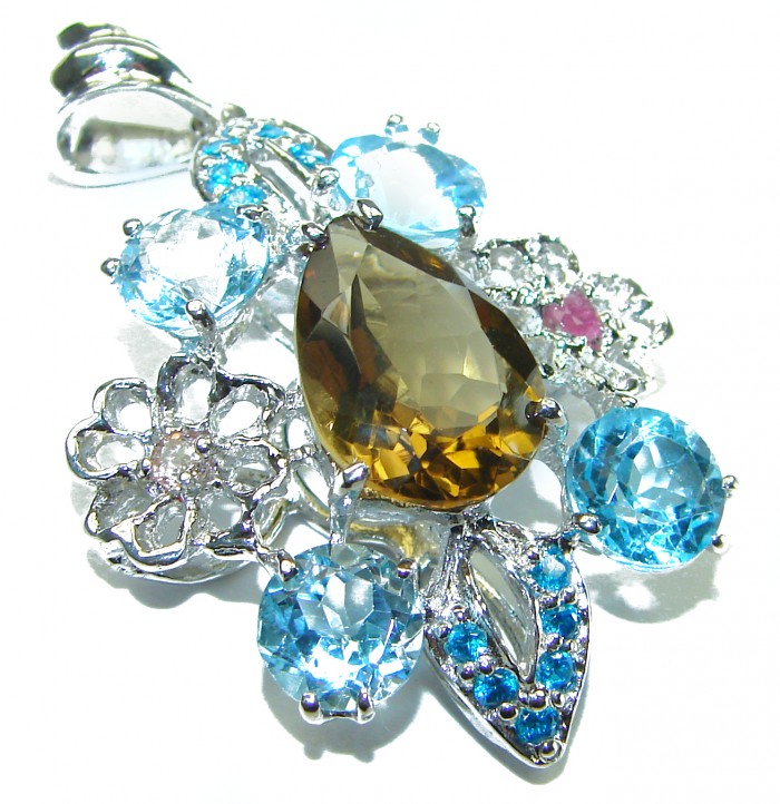 Vintage Design Amethyst 14K Rose Gold over .925 Sterling Silver handcrafted Pendant - photo 1