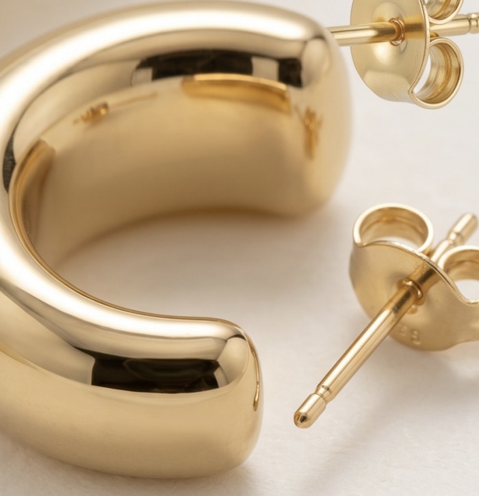 Luxurious Golden tone handcrafted Stylish earrings - photo 3