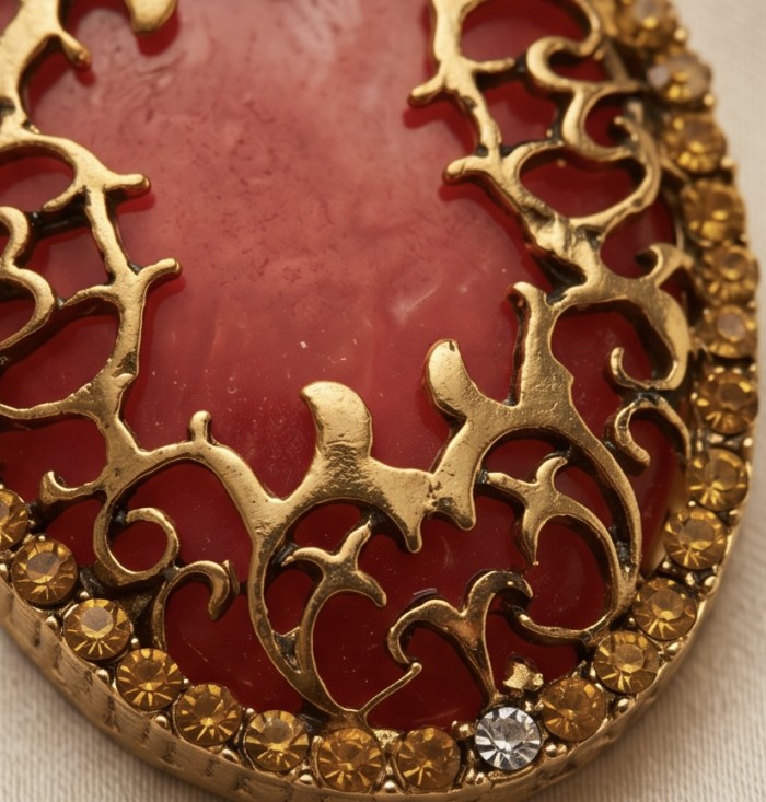 Summer Sublime natural Red resin handmade FASHION Necklace - photo 3