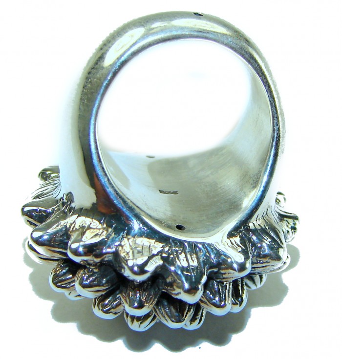 Large Flower Bali made .925 Sterling Silver handcrafted Ring s. 7 - photo 1