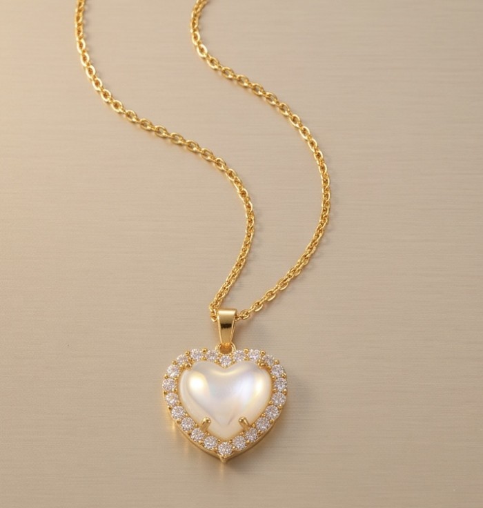 Romantica Natural 8.4 carat Blister Pearl Golden handmade necklace - photo 4