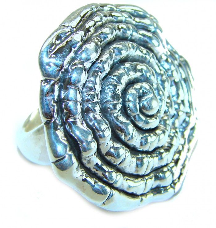 Large Bali made .925 Sterling Silver handcrafted Ring s. 6 - photo 3