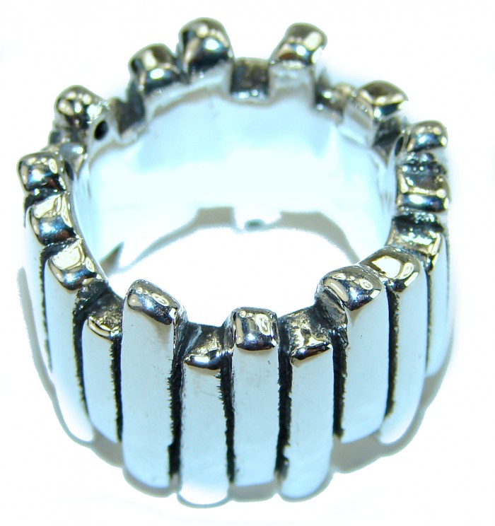 Large Bali made .925 Sterling Silver handcrafted Ring s. 6 - photo 2