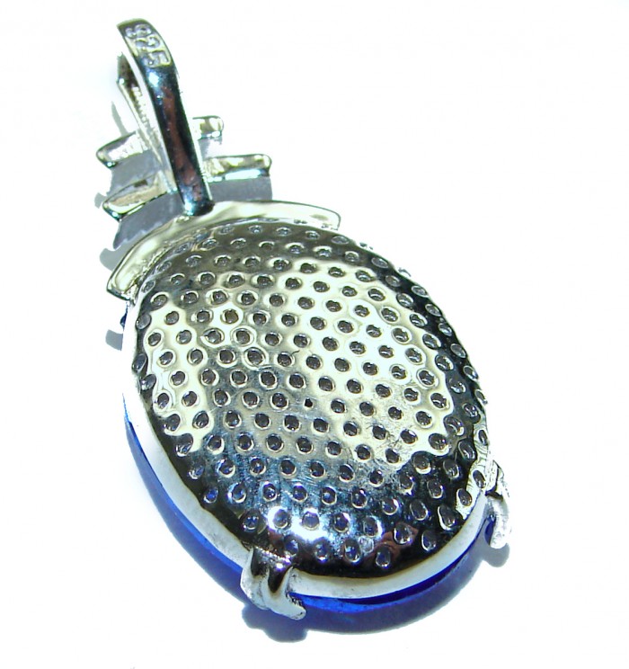 Endless Ocean natural Blue Topaz .925 Sterling Silver handmade Pendant - photo 1