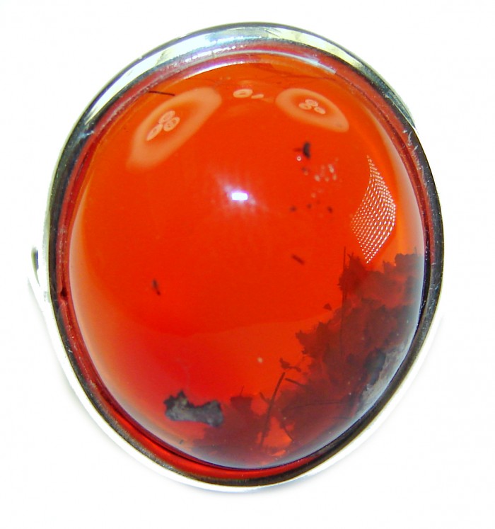 Arizona Sunset Natural Mexican Fire Opal .925 Sterling Silver handmade ring size 7 1/4 - photo 1