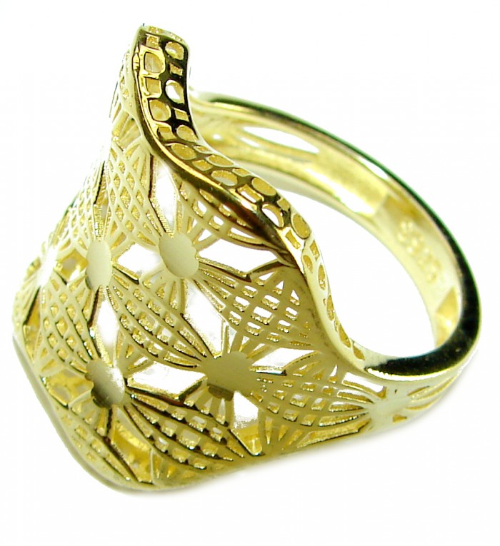 .925 Sterling Silver Large Ring size 7 - photo 1