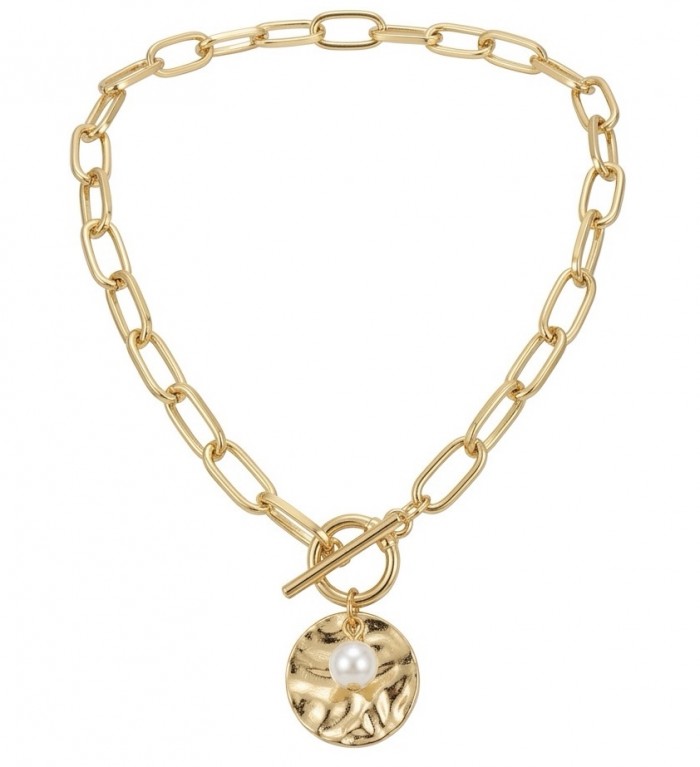 Precious Pearl Golden Statement Necklace - photo 1