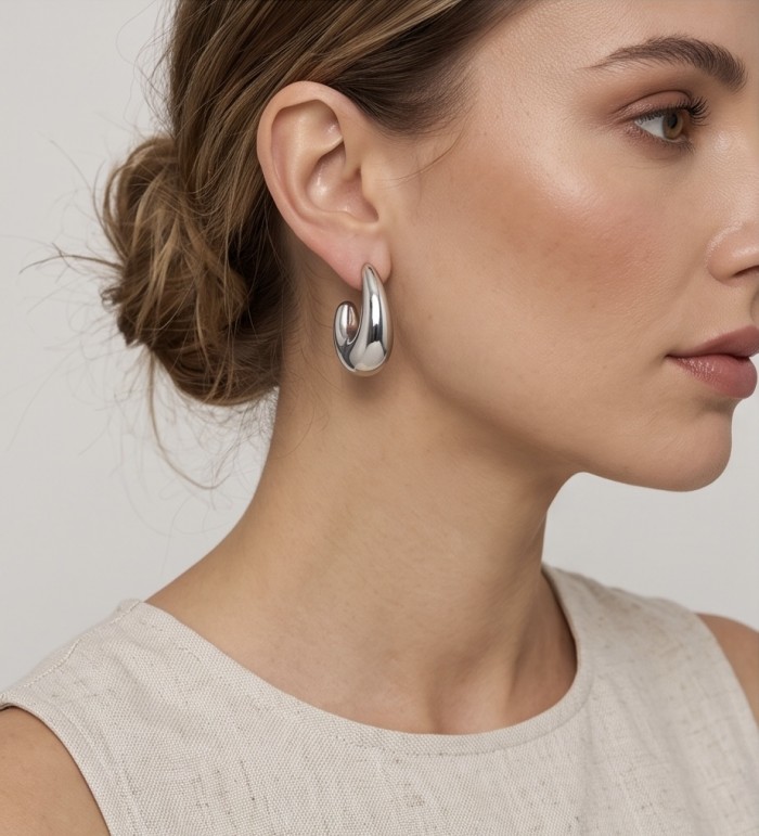 Modern Concept handmade silver earrings - photo 1