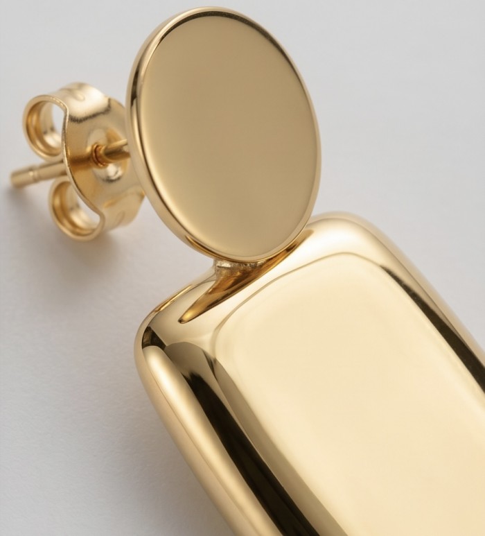 Luxurious Golden tone handcrafted Stylish earrings - photo 3