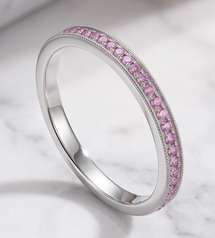 Luxurious 8.4 carat Pink Topaz Silver handcrafted Bracelet - photo 4
