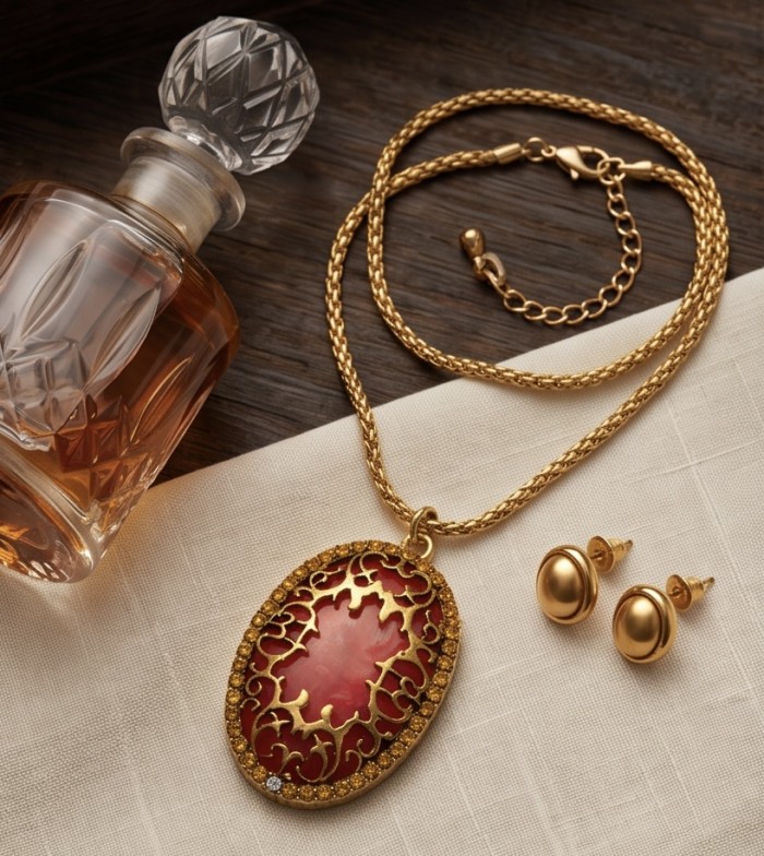Summer Sublime natural Red resin handmade FASHION Necklace - photo 2