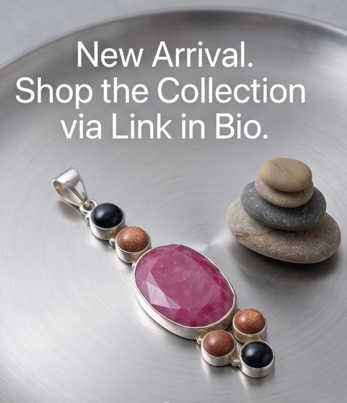 Bella Rosa Genuine 29.8 carat Ruby silver Statement brilliantly handcrafted Pendant - photo 2