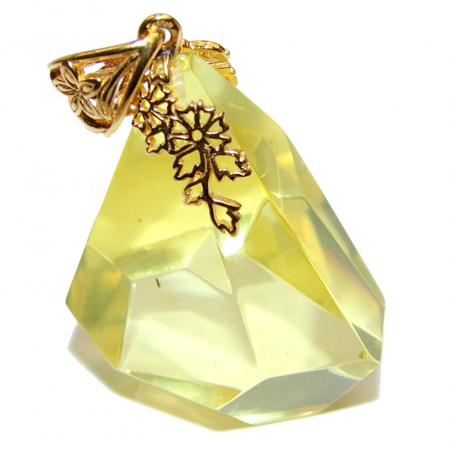 Splendid Faceted Baltic Amber Gold over .925 Amber Sterling Sterling Silver handcrafted Pendant