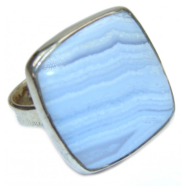 Excellent quality Crazy Lace Agate .925 Sterling Silver Ring s. 10