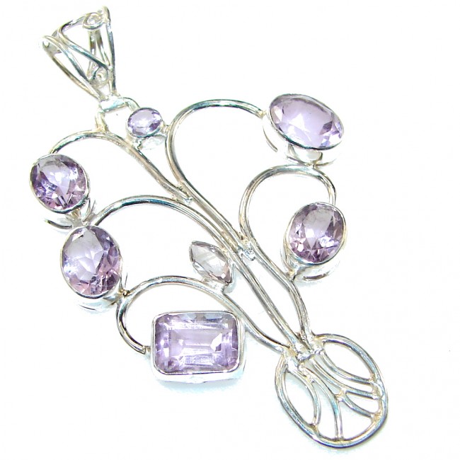 Precious! Light Purple Amethyst Sterling Silver Pendant - model #27-mar ...