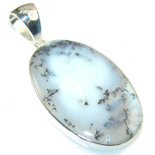 Excellent Dendritic Agate Sterling Silver pendant