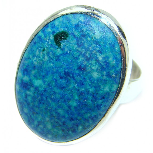 Great quality Blue Azurite .925 Sterling Silver handcrafted Ring size 9