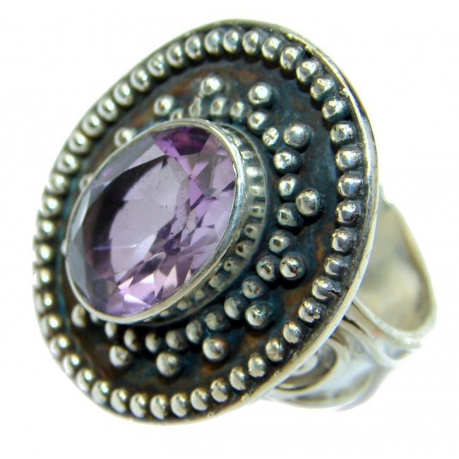 Incredible Purple Quartz .925 Sterling Silver Ring s. 8