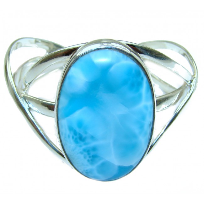 HUGE Perfect Harmony Blue Larimar .925 Sterling Silver handcrafted ...