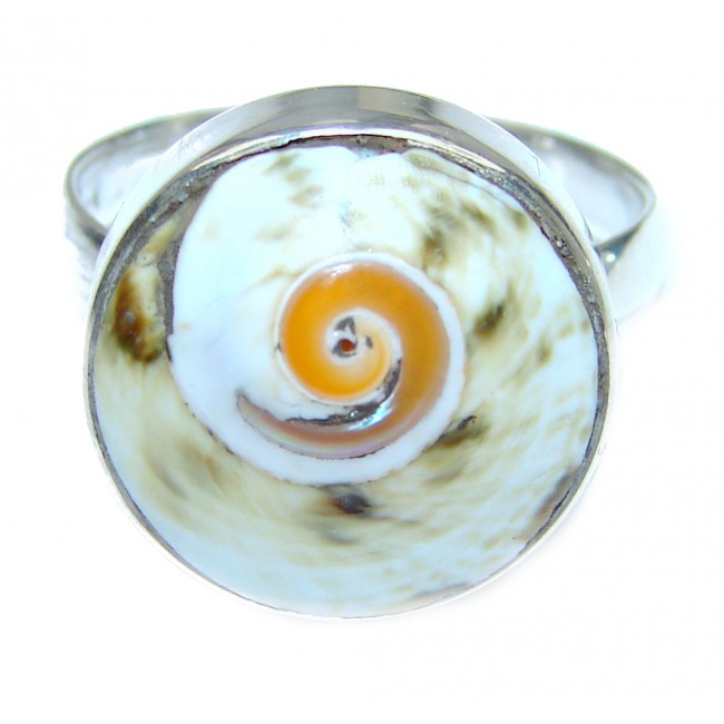Great Ocean Shell Sterling Silver Ring s. 7 1/2