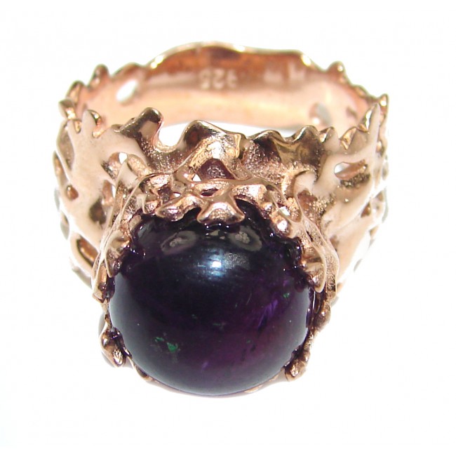 Purple Reef Amethyst 14K Gold over .925 Sterling Silver Ring size 8