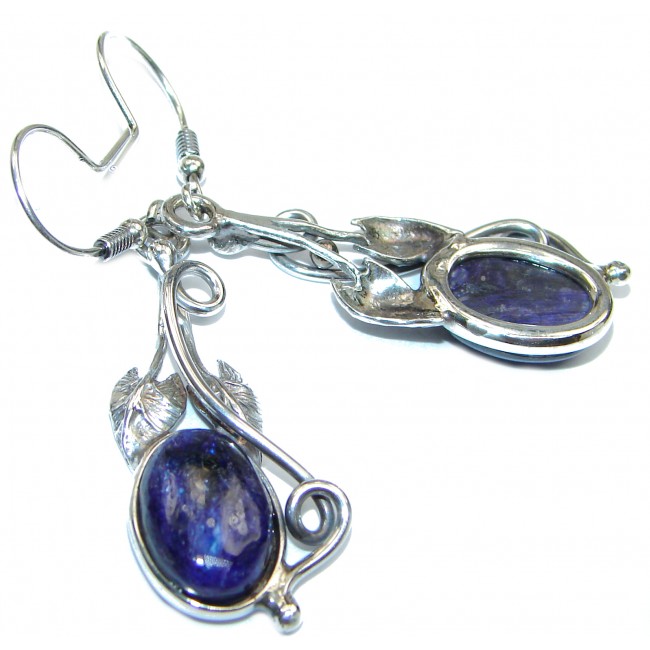 Outstanding Sublime Blue Lapis Lazuli .925 Sterling Silver earrings