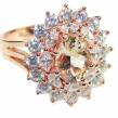 Exceptional  Morganite 14K Rose Gold  over .925 Sterling Silver handcrafted  ring s. 7 1/4