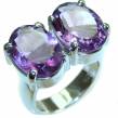 Lavender Beauty authentic African Amethyst .925 Sterling Silver Handcrafted  Ring size  7