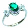Special  Chrome Diopside  .925 Sterling Silver handmade ring s. 8 1/2