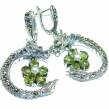 Flaying Dragons authentic  Peridot  .925 Sterling Silver Bali made earrings