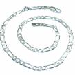 Figaro  design  Sterling Silver Chain 20'' long, 5 mm wide