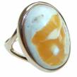 Bonfire Night best quality Mexican Opal   .925 Sterling Silver handmade ring 6 1/4