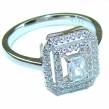 White Topaz .925 Sterling Silver  handcrafted ring size 8