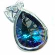 9.5 carat Pear cut Mystic Topaz .925   Sterling Silver handcrafted  Pendant