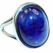 Blue Planet Beauty  authentic Sapphire  .925 Sterling Silver Ring size 8