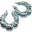 Highly Polished Fancy    .925 Sterling Silver Italy made Earrings