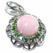Spectacular Pink Opal  .925 Sterling Silver handmade Pendant