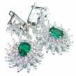 Timless Treasure Emerald     .925 Sterling Silver handcrafted  Earrings