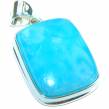 Great quality authentic  Larimar  .925 Sterling Silver handmade pendant