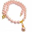 Spectacular Creamy Pink Pearl  10K Gold over .925 Sterling Silver handmade Necklace