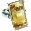 38.9 carat Spectacular Golden Topaz  .925 Sterling Silver handcrafted ring size 8