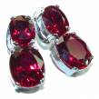 Timeless Treasure  Red Topaz    .925 Sterling Silver handcrafted  Earrings