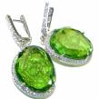 Juicy Green Topaz .925 Sterling Silver handcrafted incredible earrings