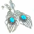 Genuine Sleeping Beauty Turquoise  .925 Sterling Silver handcrafted Earrings