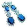 Real Beauty  Sapphire  .925 Sterling Silver handcrafted earrings