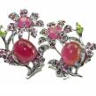 Incredible Ruby  .925  Sterling Silver handcrafted  earrings
