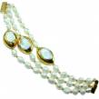 Vintage Beauty Freshwater Pearl 14K Gold over .925 Sterling Silver handcrafted  Bracelet