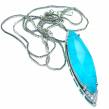 Luxurious  Paraiba Tourmaline  .925 Sterling Silver handcrafted necklace